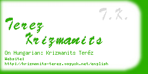 terez krizmanits business card