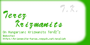 terez krizmanits business card